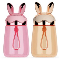 PUKO 小飛兔太空杯 2入組, 粉色+金色