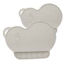 momhandson 矽膠餐桌墊 2入, 灰色