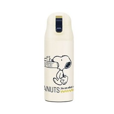 Skater 史努比一觸式不銹鋼保溫保冷瓶SDPC4, 白色的, 360毫升