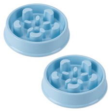 파스텔펫 급체 방지 강아지 식기 Free, 블루, 2개