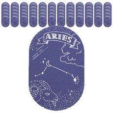 星空白羊座貼紙, 混合顏色, 100個