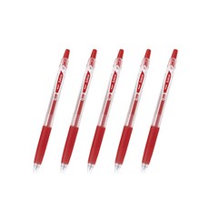 파이롯트 쥬스 젤잉크펜 0.38mm, 레드, 5개
