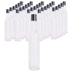 Gain Global 紅酒透明瓶500ml+沖壓蓋黑色套組, 32組