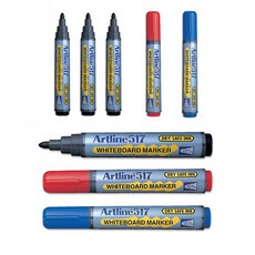 Artline 伏特加 EK-517 黑色 4p + 紅色 2p + 藍色 2p, 黑色、紅色、藍色, 1套
