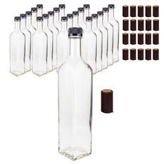 Gain Global 橄欖油瓶500ml+荷蘭蓋黑色+頂封套組, 21組