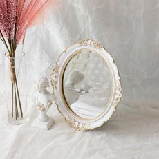 Simsim 設計復古古董台鏡, 白色的