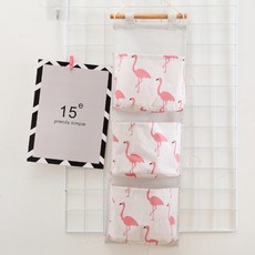 Kei Living Home可愛3層掛式收納袋, 白色的