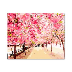 ADICO DIY 繪畫組 pg317 50 x 40 cm, 粉色櫻花街, 1個