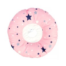 알럽펫 도넛 쿠션 러블리 둘레조절 반려동물 넥카라 핑크별 M, 1개