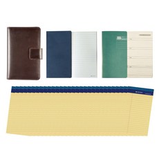OXFORD 整體皮革活頁夾 Mini + Legal Pad Mini 50 張 30p + 平裝筆記本 + 週計劃套組, 深棕色, 1套