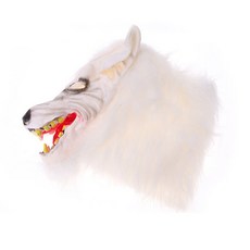 LivingDA 逼真狼人面具, 白色