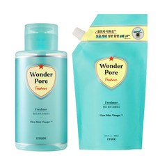 에뛰드 원더 포어 프레쉬너 모공 토너 본품 + 리필 세트, 1개, 500ml