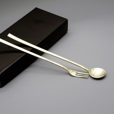 Table Art Ted 鈦長勺+長叉+黑盒套組, 混色, 1套