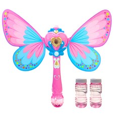 happy play 蝴蝶造型泡泡槍+泡泡液 50ml 2入, 混色, 1組