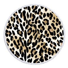 콩 K Items 動物圖案圓形沙灘巾, A, 1個