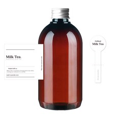 棕色PET瓶 ARB330+銀色蓋子+貼紙 N8, 330毫升, 10組