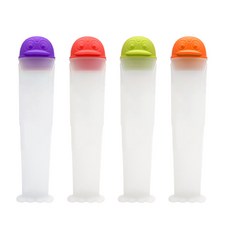 企鵝家族矽膠製冰盒 紫色+紅色+綠色+橘色, 混色, 1套