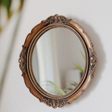 寧靜的設計復古古董桌鏡, 古董香檳金