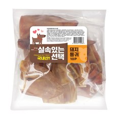 펫츠몬 강아지 실속있는선택 건조간식, 돼지통귀, 300g, 1개