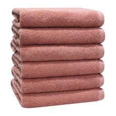 Songwol 松月 30支精梳棉多色毛巾 90g, 橘色, 6入