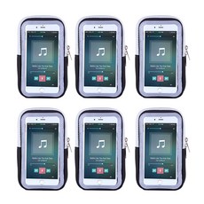 블럭마트 터치 심플 암밴드 파우치 6p, 블랙, 6개