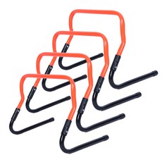 可調高度足球訓練迷你跨欄 4入, 橘子