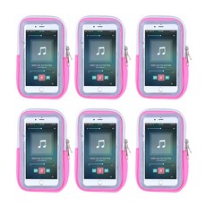 블럭마트 터치 심플 암밴드 파우치 6p, 핑크