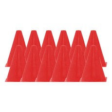 足球訓練角錐, 紅色的, 12個