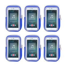 블럭마트 터치 심플 암밴드 파우치 6p, 블루