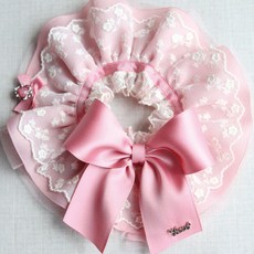 POP PUPPY Elia 寵物蕾絲披肩 M, 粉紅色, 1個