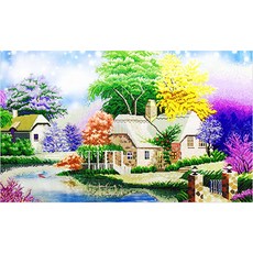 ZEZENEW DIY歐風5D立體鑽石畫 L號, 混色, 1個