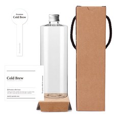 透明塑料瓶銀蓋AC500標籤N7套組, 500毫升, 10組