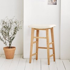 홈앤홈 홈바 실리트 PU 바스툴, 아이보리