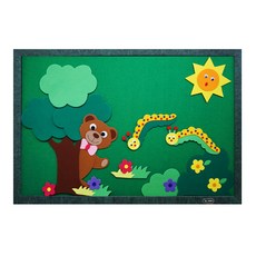 青陽韓國毛氈園教室佈告欄裝飾套組毛毛蟲, 混色