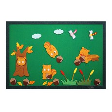 CHUNG YANG TOY 不織布幼稚園教室佈告欄裝飾套組 森林裡的松鼠, 混合顏色, [3010368]單一商品