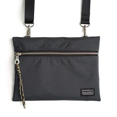 POSHPROJECTS 標籤方型斜背包 C110, 灰色的