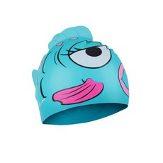 speedo 兒童魚形泳帽 8-08769A621, 藍色, 1個