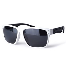 oaklans 偏光太陽眼鏡, Q707亮白+黑框+霧霾鏡片