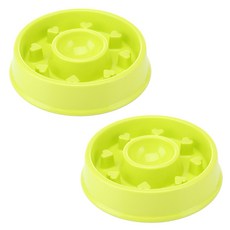 파스텔펫 하트 급체 방지 식기 2p, 그린, 1개