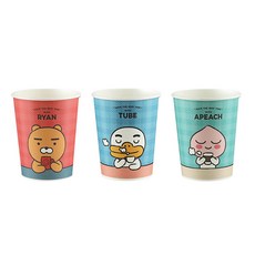 KAKAO FRIENDS 紙杯 Ryan款 50入+Apeach款 25入+Tube款 25入組, 1組