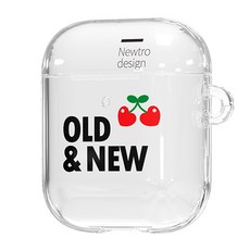 별다섯 이지쏙 에어팟 1 2 뉴트로 투명 케이스, OLDnNEW, 1개