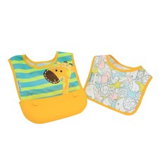 마커스앤마커스 방수턱받이 파우치 세트, 옐로우 기린 롤라, 1세트