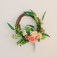 ASPASIA 玫瑰藤人造花花環, 混色