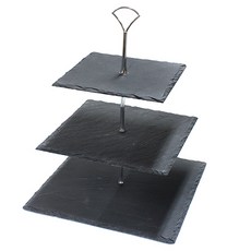 TODAS 3層方形石板岩板石板, 混色, 1個