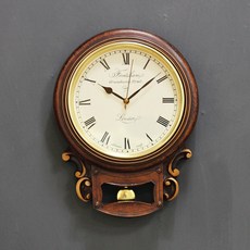 低噪音復古圓形掛鍾樹脂 krod019 + 電池, 混色