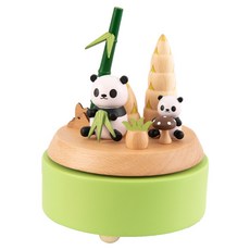 木質工藝熊貓兄弟音樂盒 4720001023, 混色