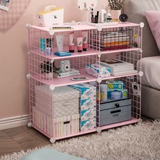 GAPANG 淺色4層輔助櫃S粉色, 1個