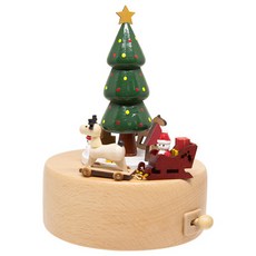 木工聖誕樹與禮物音樂盒 YP1525, 混色