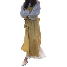 Marketpio 側開衩花園圍裙, 黃色, 1個