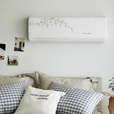 Decoone 植物印花分離式冷氣防塵罩, 象牙白